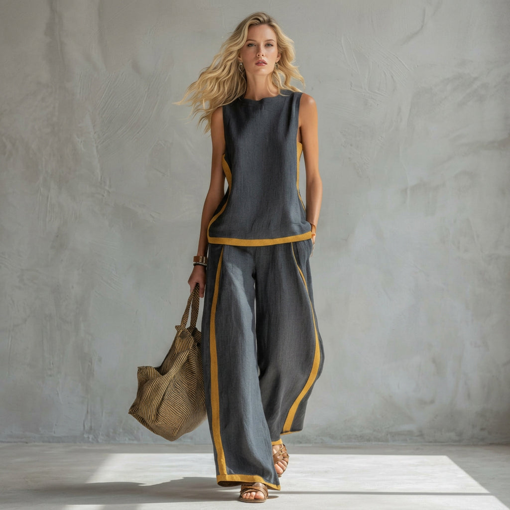 Teresa | Conjunto Elegante de Linho