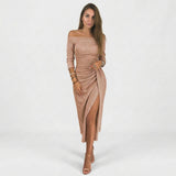 Natália | Vestido chique ombros à mostra