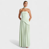 Malia | Vestido Corte assimétrico Hortelã