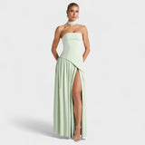 Malia | Vestido Corte assimétrico Hortelã