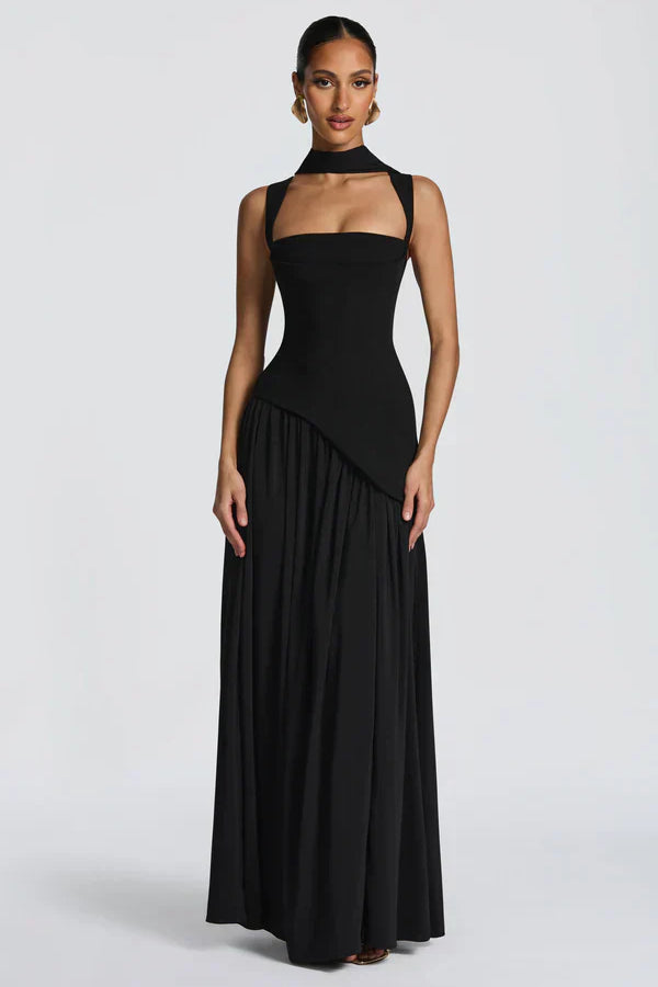 ZAFIRA | Vestido longo efeito laqueado