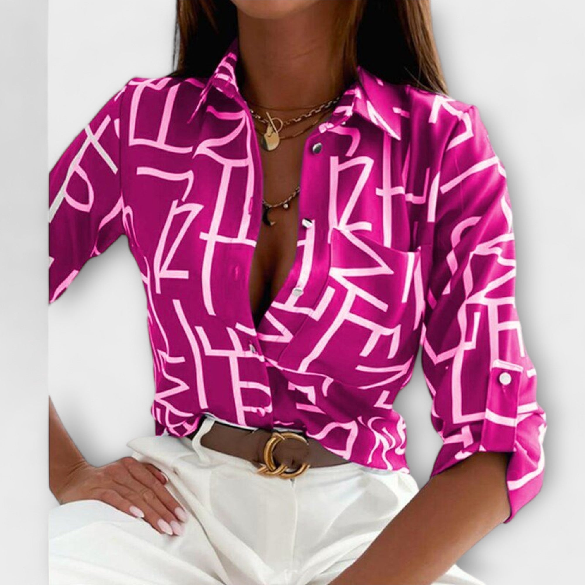 Romina | Blusa de gola clássica