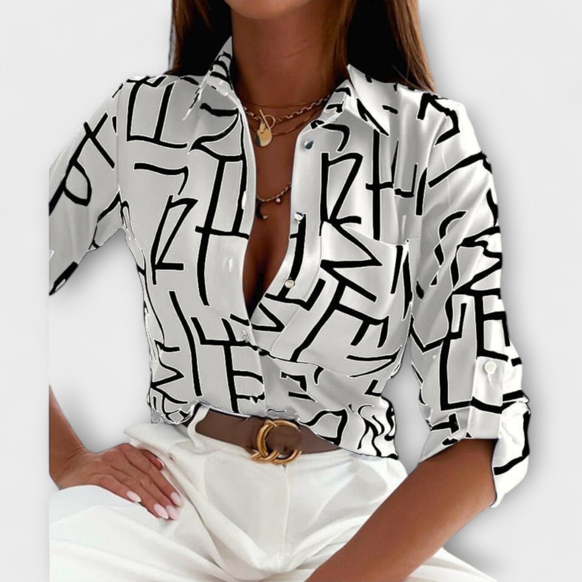 Romina | Blusa de gola clássica