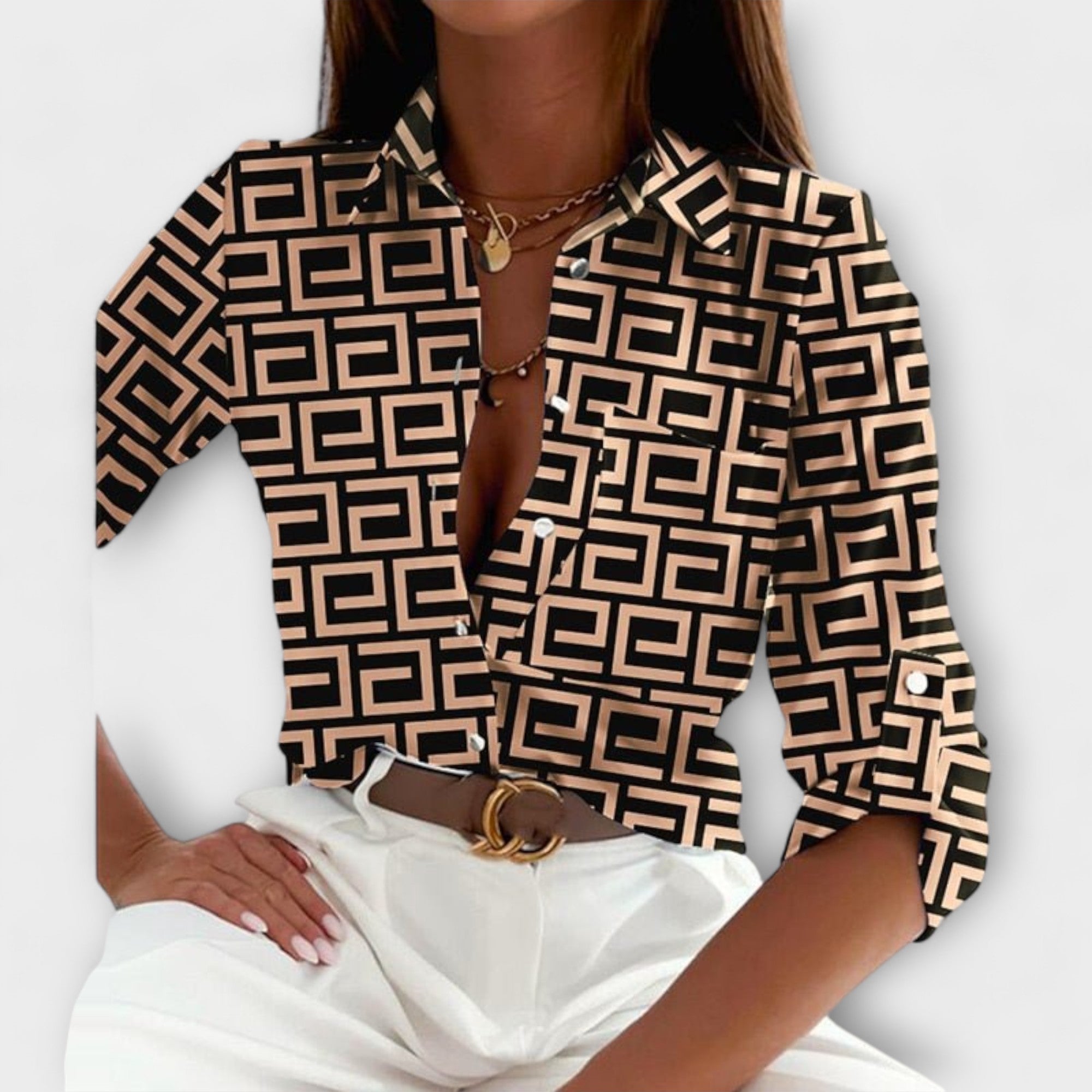 Romina | Blusa de gola clássica