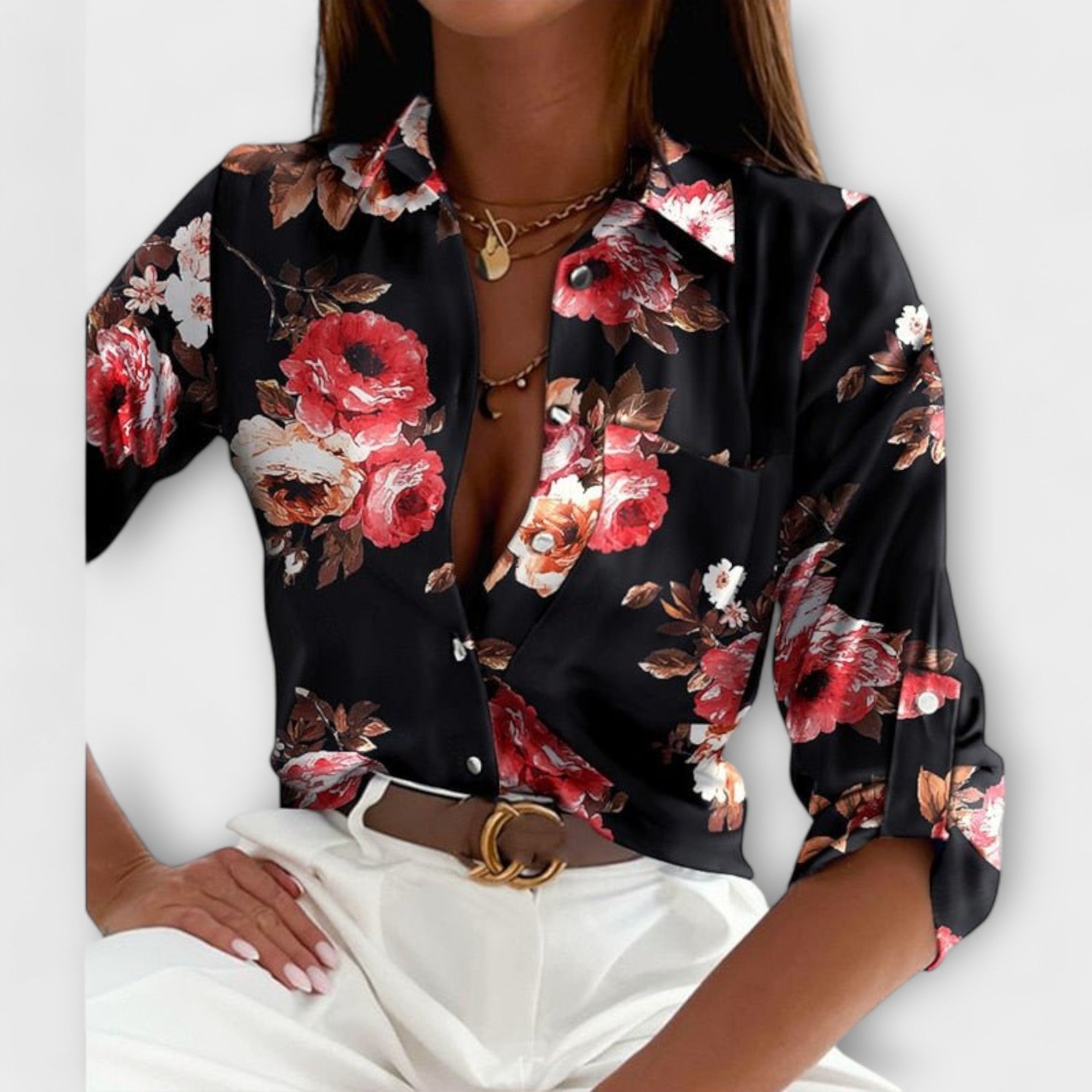 Romina | Blusa de gola clássica